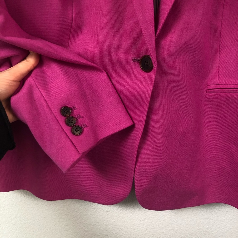 J Crew Parke Wool Blazer Jacket Fuchsia Pink 20 - Picture 3 of 8
